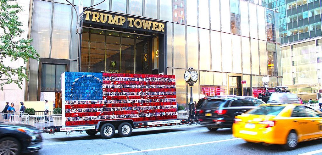 's_Make_America_Stronger_Together_installation_at_Trump_Tower