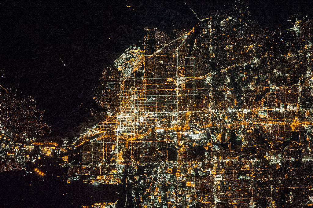 Salt Lake City - Aerial at Night