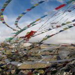 Tibetan Prayer Flags Blowing