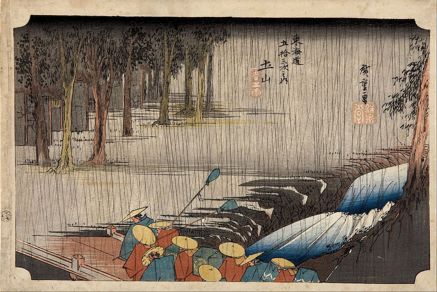 Hiroshige-Tsuchiyama-Spring Rain