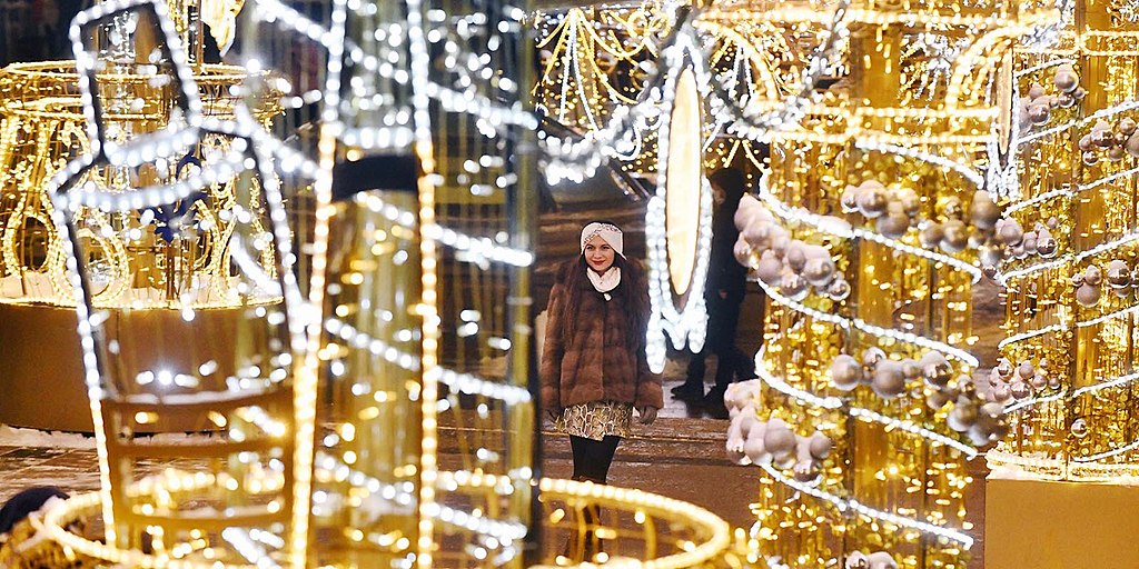 New Year decorations in Moscow 2021